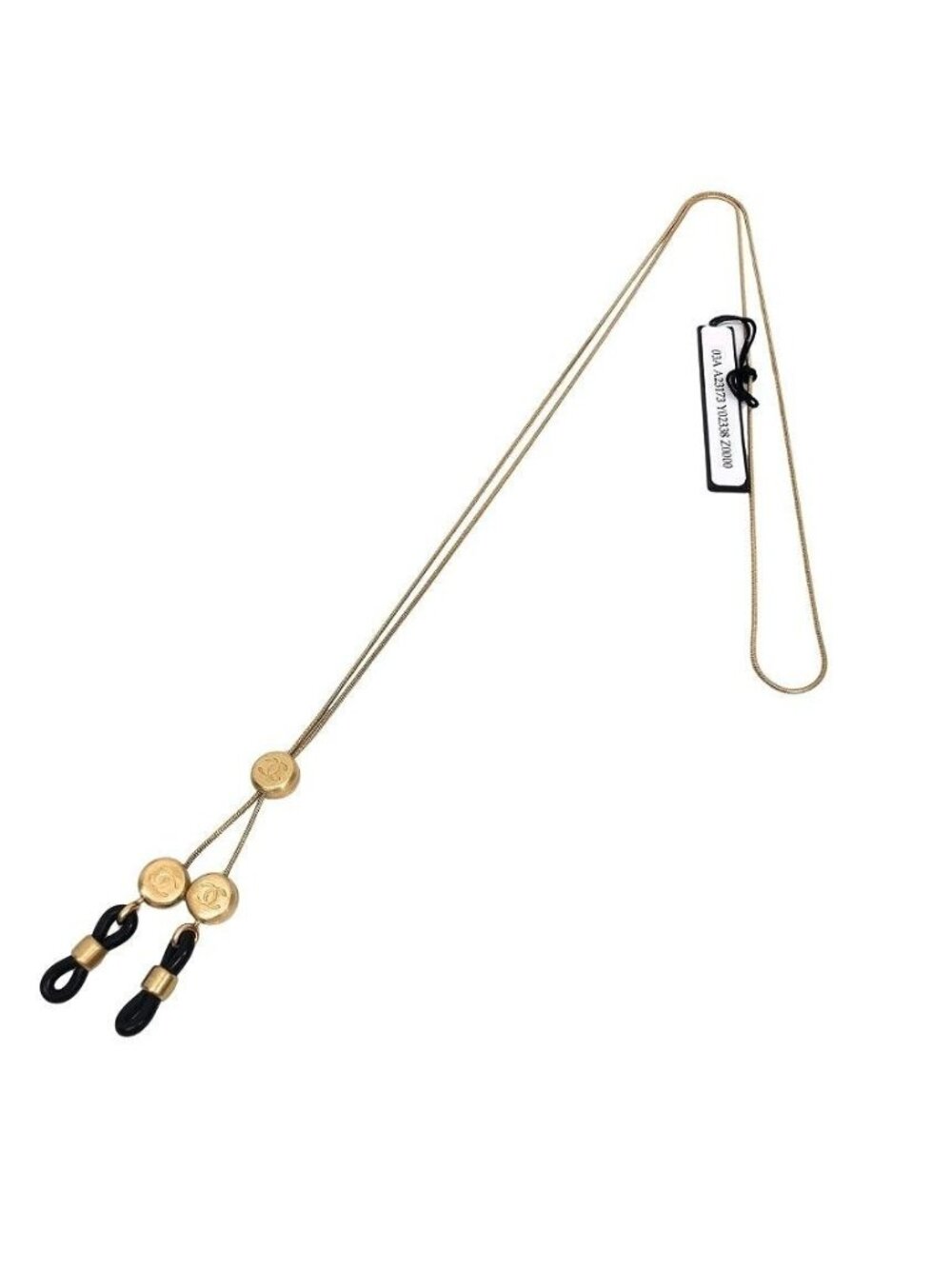 Chanel Glass Cord Chain Strap Gold